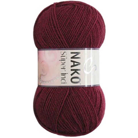 Süper İnci El Örgü İpi 100 gr Bordo 999