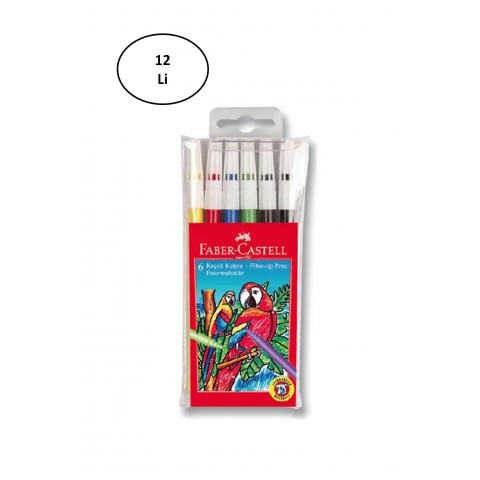 Faber-Castell 5067155106 Yıkanabilir 6 Renk Keçeli Kalem 12'li