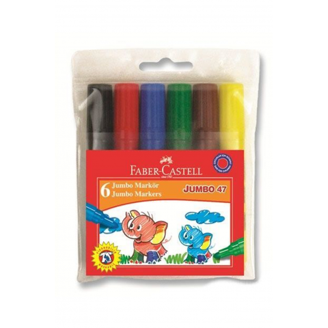 Faber Castell Fc Jumbo 47 Markör 6'lı Poşet