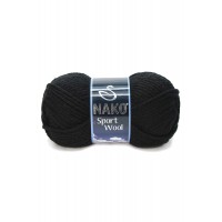 Sport Wool Atkı Bere Ceket Yelek Örgü İpi Yünü No: 217 Siyah