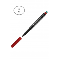 Faber Castell Permanent (M) Kırmızı Kalem 10'lu
