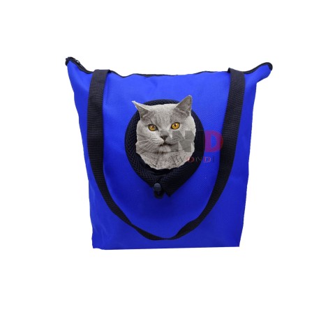 Kedi Ve Köpek Omuz Çantası Mavi