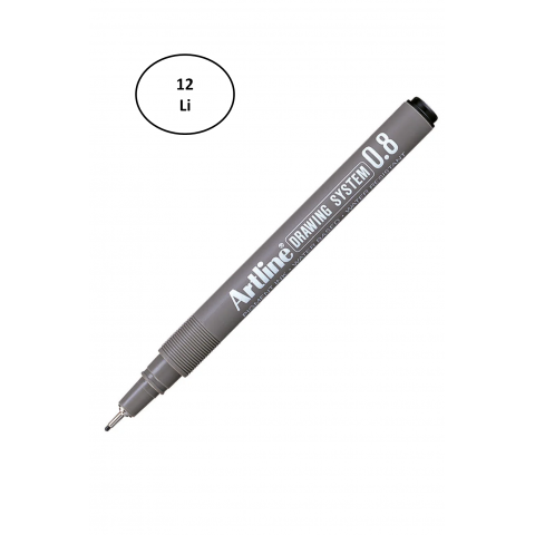 Artline 238 Çizim Kalemi 0.8 mm Siyah 12'li
