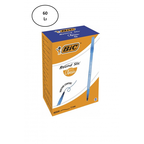 Bic Round Stic Tükenmez Kalem Mavi 60'lı