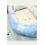 Babynest Yastıklı Çok Amaçlı Anne Yanı Minder Alt Açma Mavi Bebek Yatak
