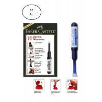 Faber Castell Beyaz Tahta Kalem W20 Refili Mavi 10'lu