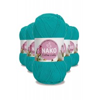 5 Adet Cotton Lüks Yelek Tunik Kazak Bluz Hırka İpi Yünü Koyu Turkuaz 97581