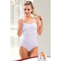 Korseli Çıtçıtlı Body Alttan Çıtçıtlı Body Atlet Korse 17500 - Beyaz Beden XL