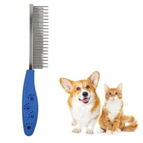 Tüy Açıcı Kedi Köpek Tarağı Tek Taraflı Metal Dişli Evcil Hayvan Bakım Fırçası