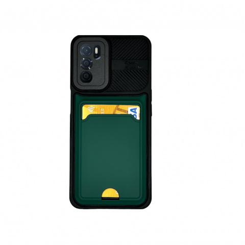 OPPO A16 TLP KARTLIKLI SİLİKON KILIF Renk BORDO