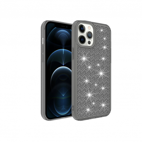 İPHONE 12 PRO MAX SNOW SİLİKON KAPAK Renk SİYAH