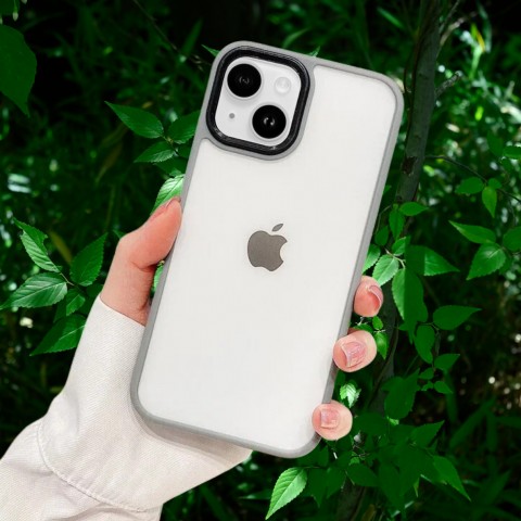 İPHONE 14 PLUS YANLARI RENKLİ SİLİKON PARLAK ARKA YÜZEYLİ TLP TİGER HİBRİT KAPAK Renk BEYAZ