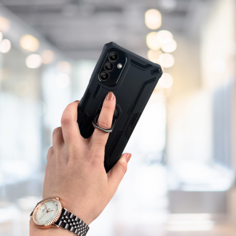 SAMSUNG A04S YÜZÜKLÜ STANDLI TLP TANK KILIF  (ARMOR MILITARY CASE) Renk YEŞİL
