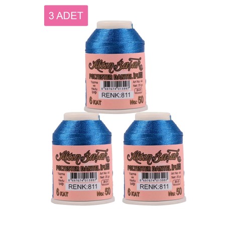 3 Adet Altınbaşak Oya ve Dantel İpi 20 gr -    - No: 811