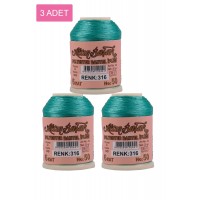 3 Adet Altınbaşak Oya ve Dantel İpi 20 gr -    - No: 316