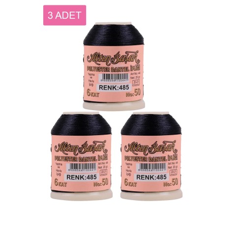 3 Adet Altınbaşak Oya ve Dantel İpi 20 gr -    - No: 485